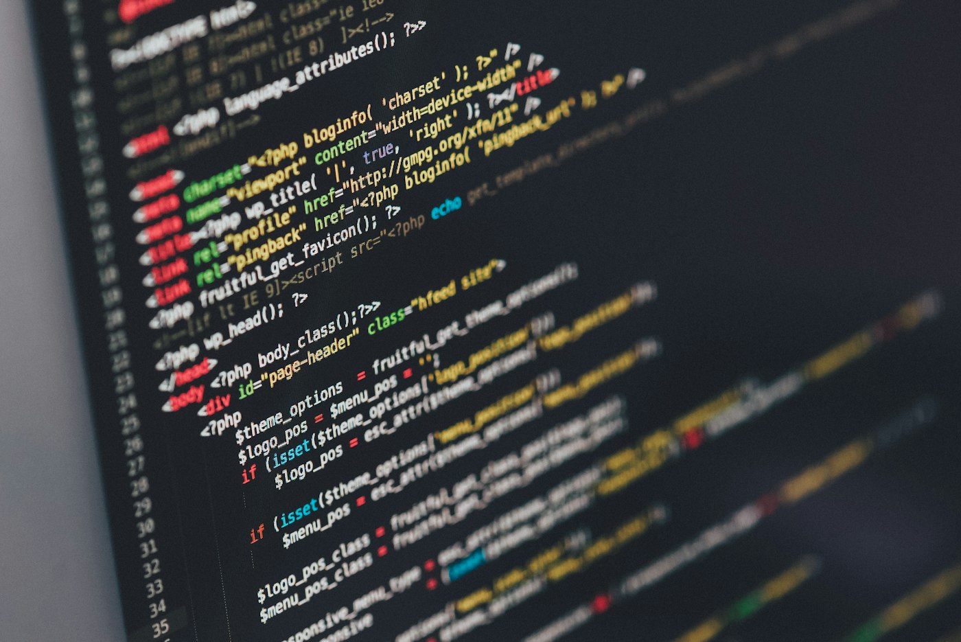 Code editor showing application source code